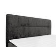 BOXSPRINGBETT 160/200 cm,  in Anthrazit, Topper, H2 + H3 = mittel + fest  - Anthrazit/Schwarz, Design, Textil/Metall (160/200cm) - Esposa