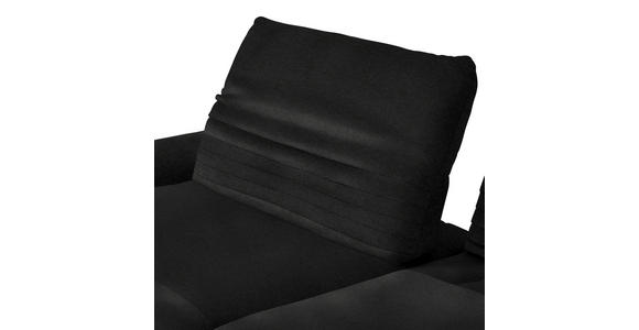 ECKSOFA  in Teddystoff Schwarz  170-195/280 cm  - Schwarz/Braun, Design, Textil/Metall (170-195/280cm) - Dieter Knoll