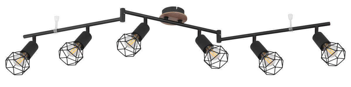 SPOTLIGHT 116/10/24,5 cm   - brun/svart, Basics, metall/trä (116/10/24,5cm) - Globo