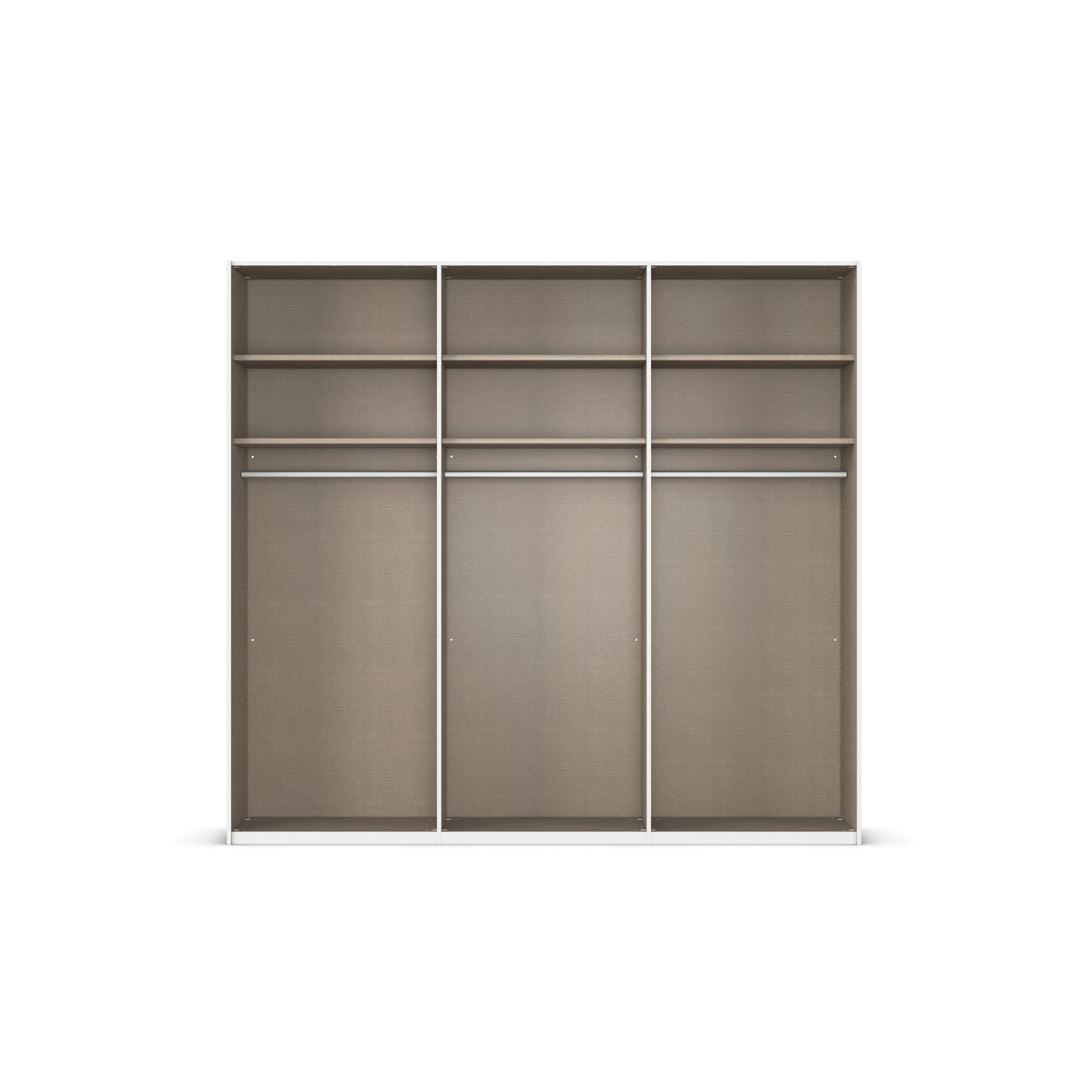 SCHWEBETÜRENSCHRANK 242/223/68 cm 3-türig Champagner, Schwarz  - Champagner/Schwarz, KONVENTIONELL, Glas/Holzwerkstoff (242/223/68cm) - Novel