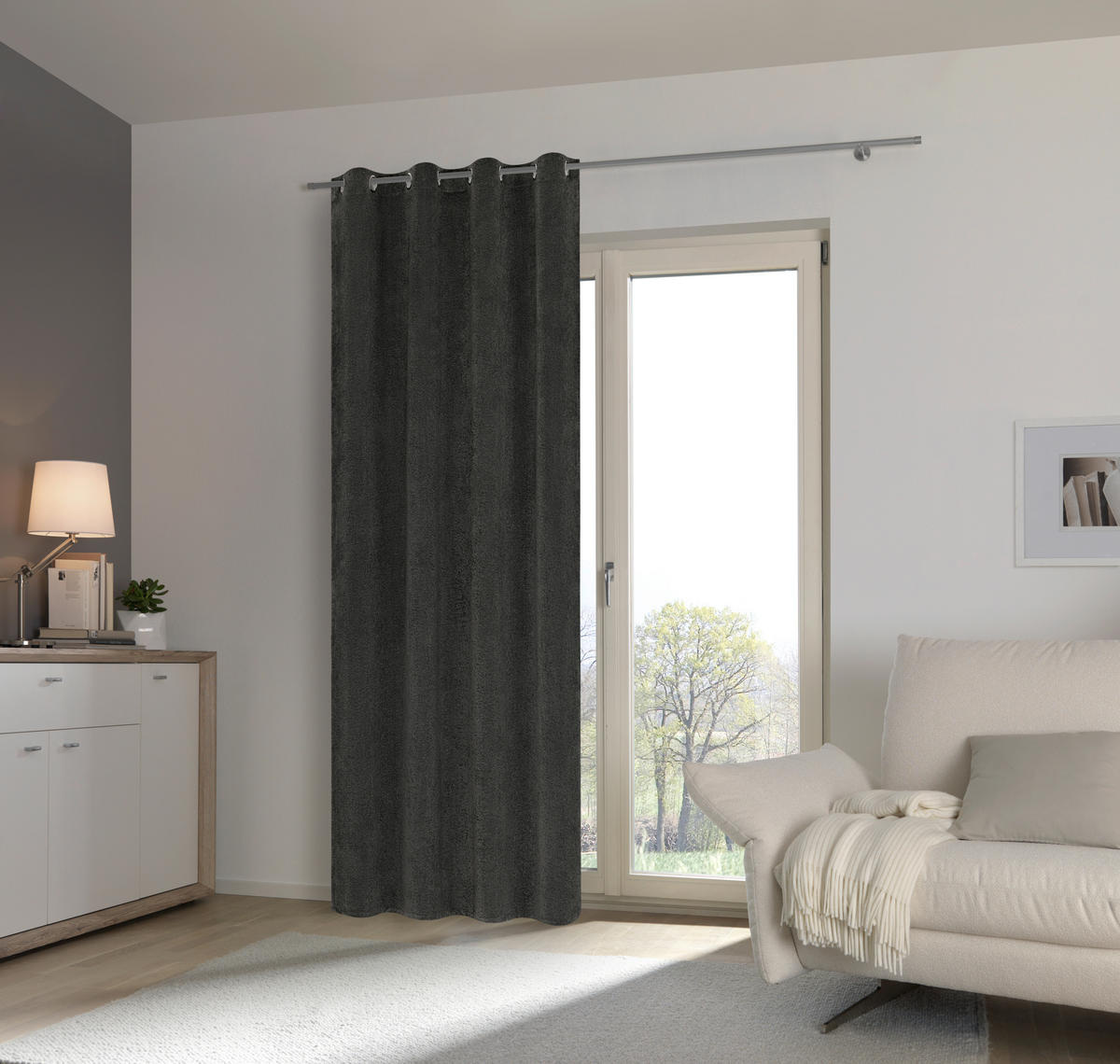 ÖSENSCHAL ANEKA 140/245 cm   - Anthrazit, Basics, Textil (140/245cm) - Esposa