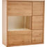 HÄNGEVITRINE Eiche furniert, massiv Eichefarben - Eichefarben/Nickelfarben, KONVENTIONELL, Glas/Holz (95,6/106,8/38cm) - Voleo