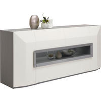SIDEBOARD Porto Weiss, Hellgrau  200/90/52 cm  - Weiss/Hellgrau, Design, Holz/Holzwerkstoff (200/90/52cm) - Ambiente