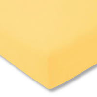 SPANNBETTTUCH Exquisit Single-Jersey 100/200 cm  - Gelb, Basics, Textil (100/200cm) - Estella