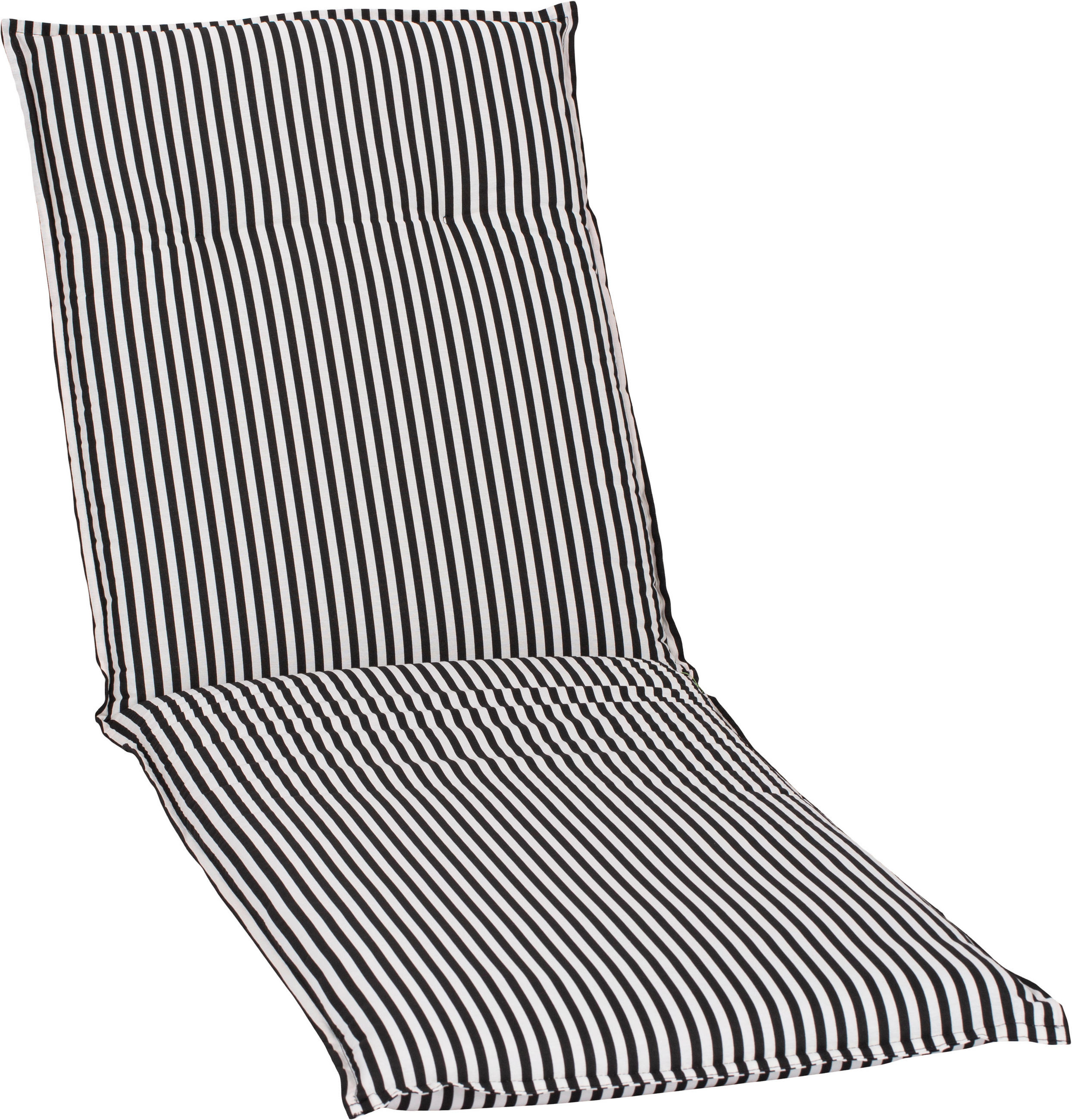 LIEGENAUFLAGE Streifen  - Schwarz/Weiß, Basics, Textil (191/58/8cm) - Gardenson