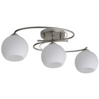 SVJETILJKA STROPNA  - bijela/boje oplemenjenog čelika, Konvencionalno, staklo/metal (51/35/14cm) - Novel