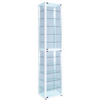 VITRINE Weiss  - Weiss/Schwarz, Modern, Glas/Holzwerkstoff (50/227/38cm) - MID.YOU