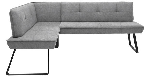 ECKBANK 134/192 cm  in Grau, Schwarz  - Schwarz/Grau, Design, Textil/Metall (134/192cm) - Dieter Knoll