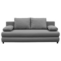 SCHLAFSOFA  mit Webstoff Grau  - Schwarz/Grau, Design, Kunststoff/Textil (200/88/87cm) - P & B