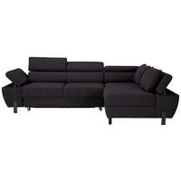 HÖRNSOFFA i vävt tyg svart  - svart, Modern, metall/trämaterial (277/90/189cm) - MID.YOU