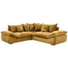 ECKSOFA in Velours Gelb, Goldfarben  - Chromfarben/Gelb, Konventionell, Kunststoff/Textil (247/247cm) - Carryhome