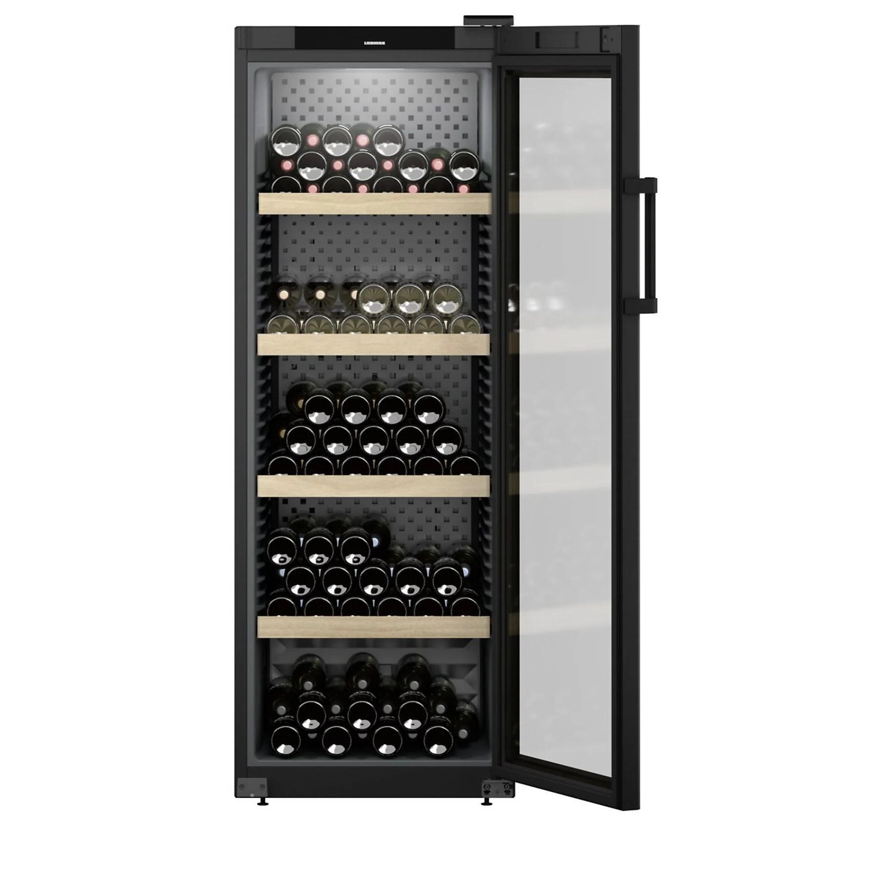 WEINKÜHLSCHRANK WPbl 5001  - Schwarz, Basics, Glas/Holz (59,7/168,4/76,3cm) - Liebherr