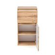 UNTERSCHRANK 40/79/35 cm - Eiche Wotan/Silberfarben, Natur, Holzwerkstoff/Kunststoff (40/79/35cm) - Xora