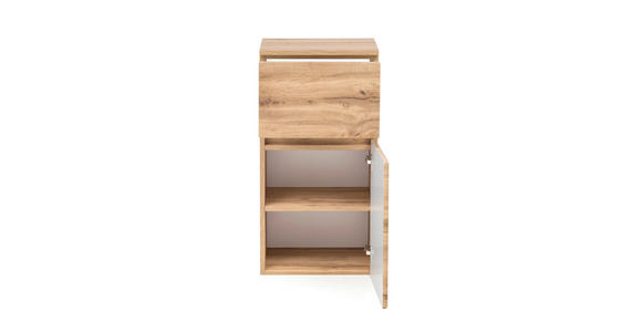 UNTERSCHRANK 40/79/35 cm - Eiche Wotan/Silberfarben, Natur, Holzwerkstoff/Kunststoff (40/79/35cm) - Xora