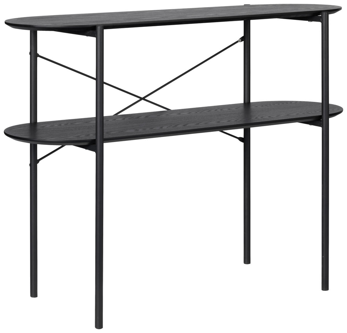 MASĂ TIP CONSOLĂ in material pe bază de lemn, lemn, metal   99,5/75,5/35,5 cm  - negru, Design, lemn/metal (99,5/75,5/35,5cm) - MID.YOU