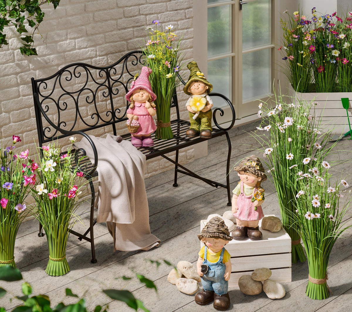 Iarbă Decorativă - multicolor, Lifestyle, plastic (70cm)