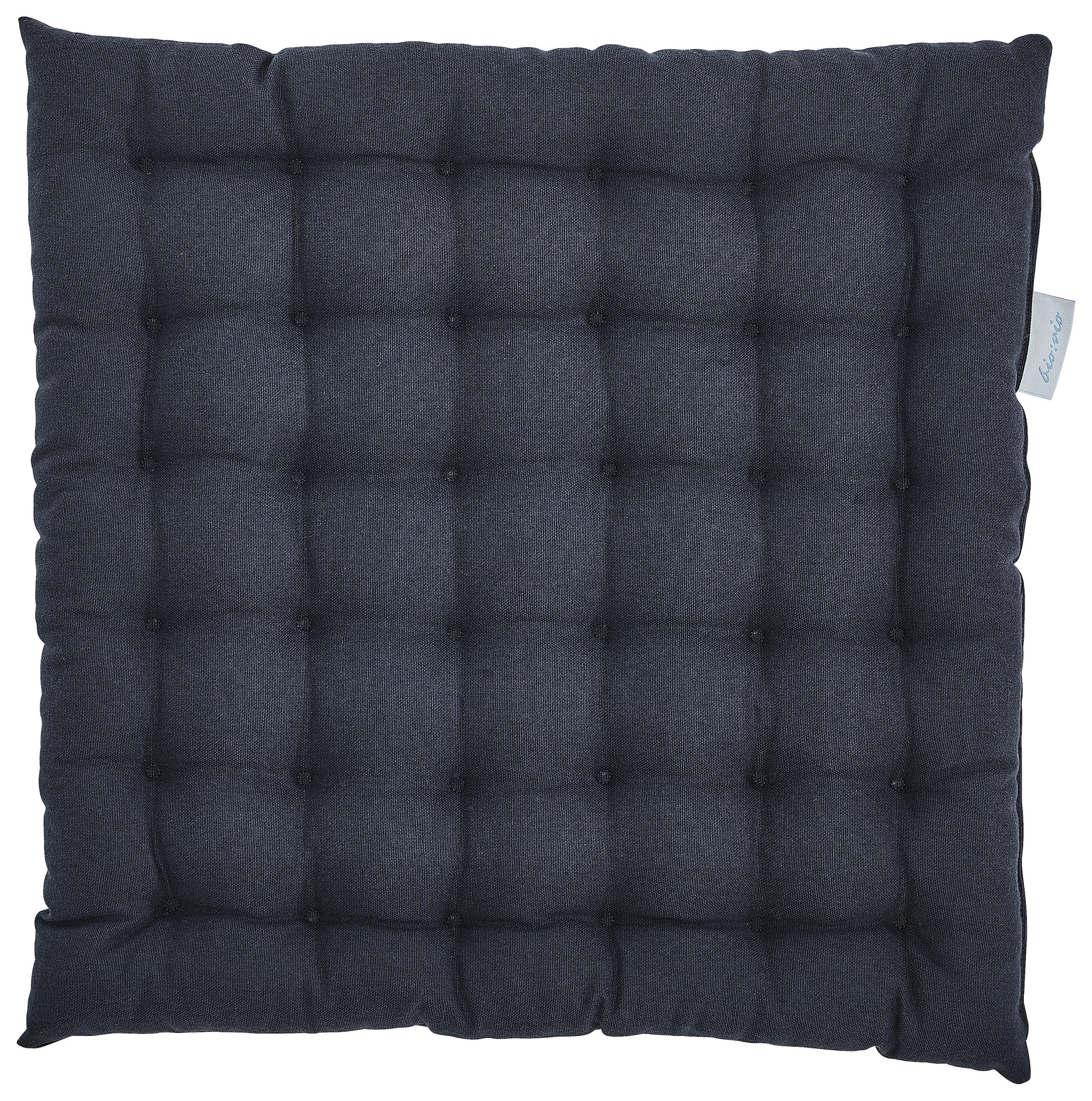SITZKISSEN  - Anthrazit, Basics, Textil (38/38/4cm) - Bio:Vio