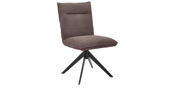 STUHL - Taupe/Schwarz, Design, Textil/Metall (47/87/62cm) - Johann Jakob