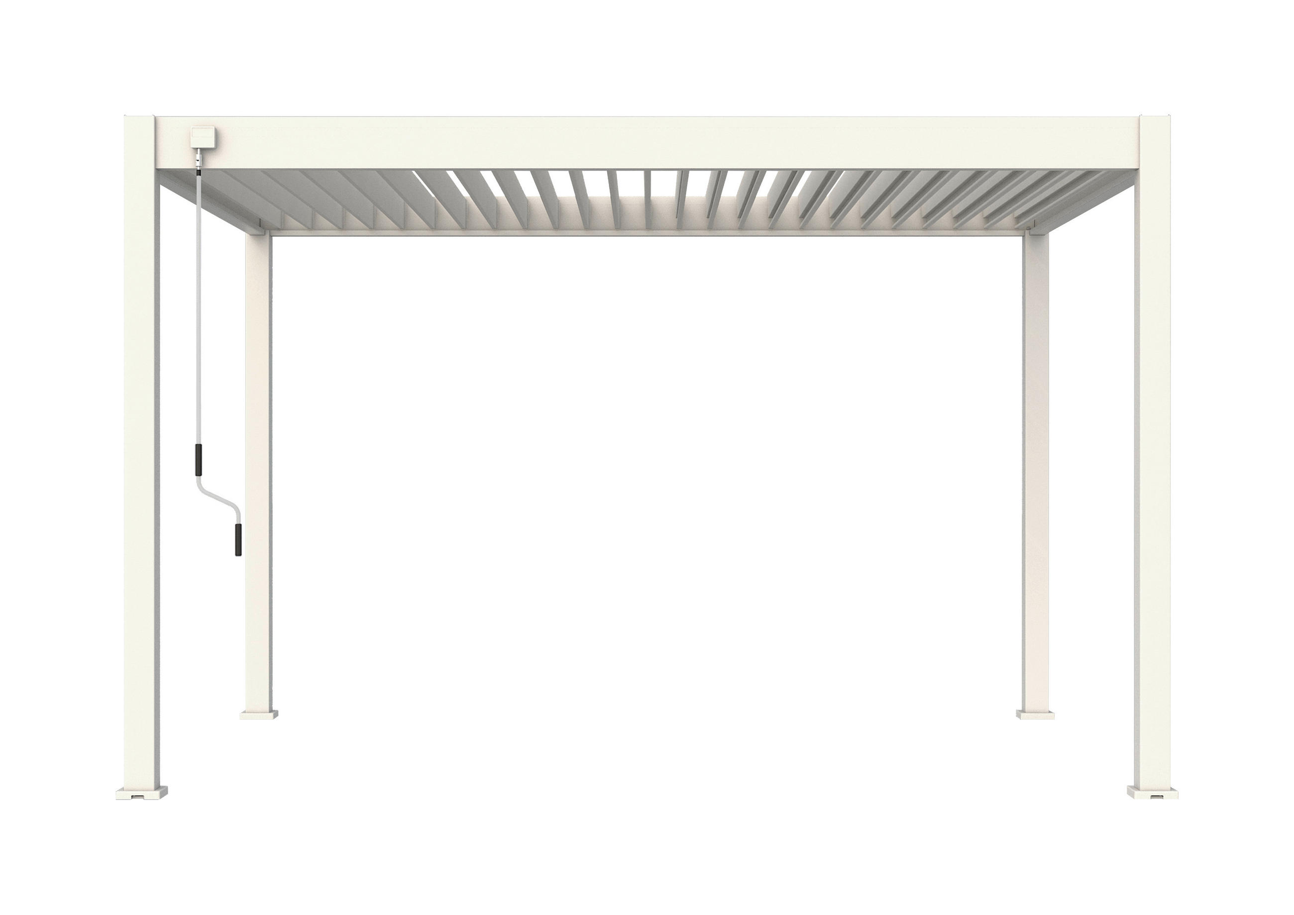 PERGOLA 400/255/300 cm Aluminium  - Weiß, Basics, Metall (400/255/300cm) - Gardenson