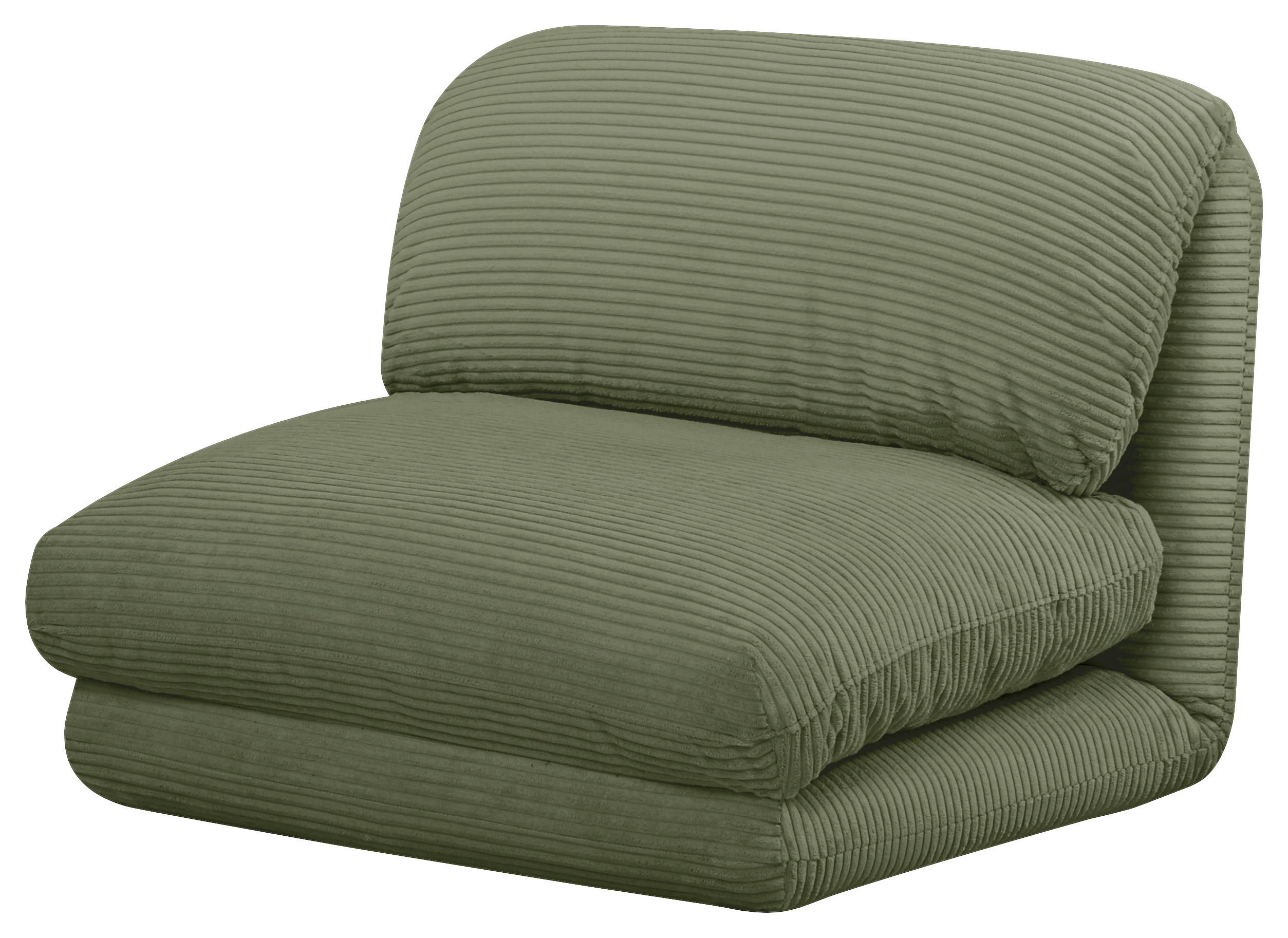 BÄDDFÅTÖLJ i manchester olivgrön  - olivgrön, Design, metall/textil (82/58/78cm) - Livetastic