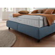 BOXSPRINGBETT 180/200 cm  in Blau, Hellgrau  - Blau/Hellgrau, Design, Textil/Metall (180/200cm) - Johann Jakob