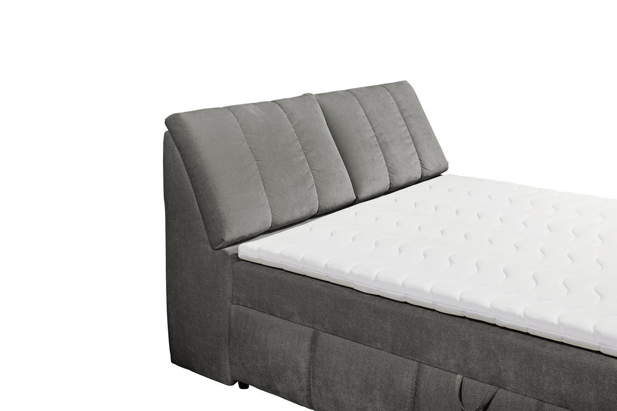 BOXSÄNG 180/200 cm  i grafitfärgad  - grafitfärgad/svart, Modern, trämaterial/textil (180/200cm) - MID.YOU