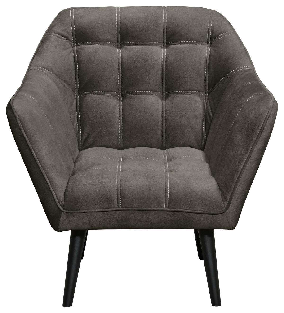 COCKTAILSESSEL in Mikrovelours Anthrazit  - Anthrazit/Schwarz, Modern, Holz/Holzwerkstoff (84/87/70cm) - MID.YOU