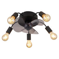 DECKENVENTILATOR  42/15 cm    - Hellgrau/Schwarz, Basics, Kunststoff/Metall (42/15cm) - Globo