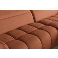 ECKSOFA Rostfarben Flachgewebe Rücken echt, Kopfteilverstellung, Sitztiefenverstellung  - Rostfarben/Schwarz, KONVENTIONELL, Textil/Metall (272/175cm) - Carryhome