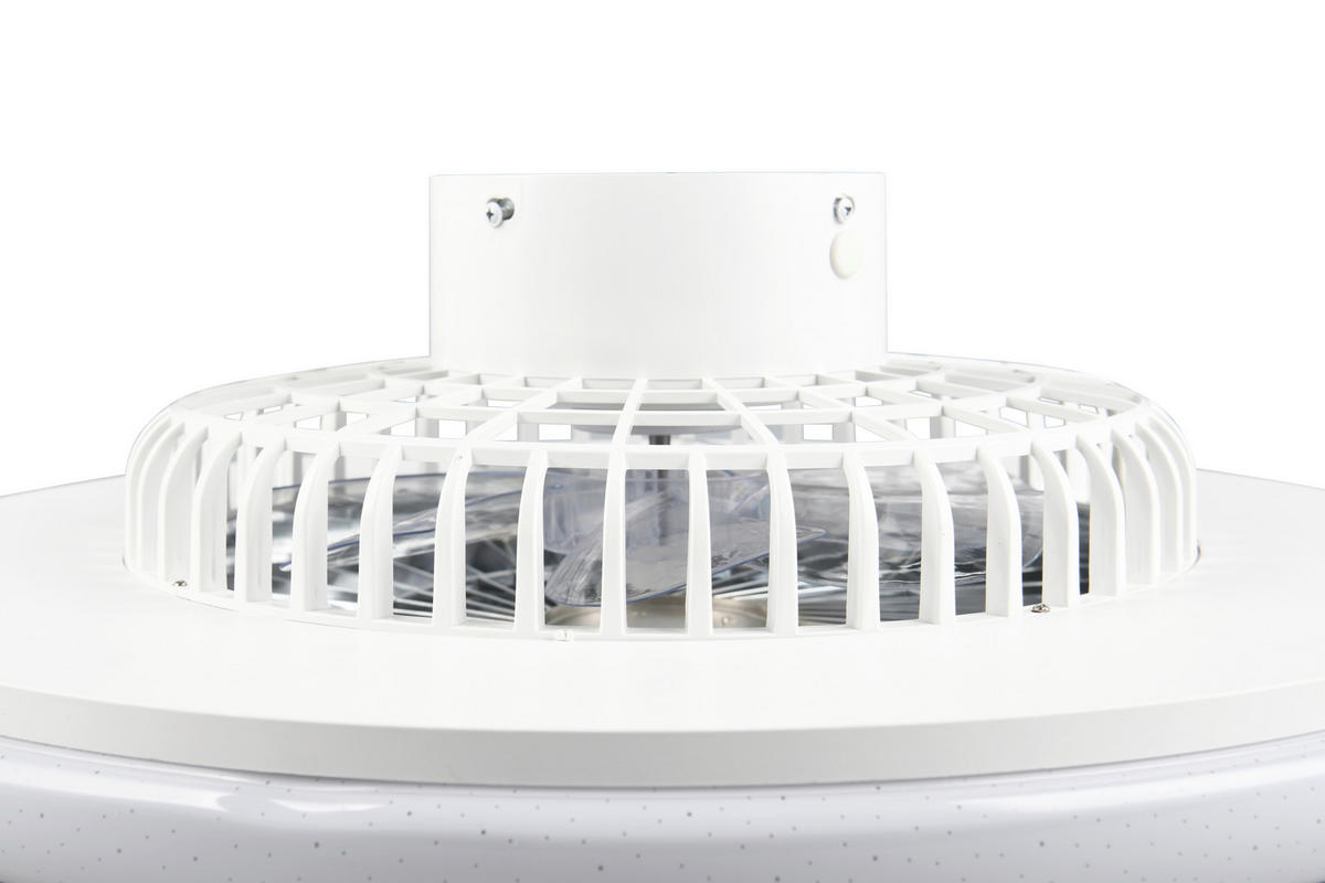 DECKENVENTILATOR VISBY 58/19 cm   - Chromfarben/Weiß, KONVENTIONELL, Kunststoff (58/19cm)