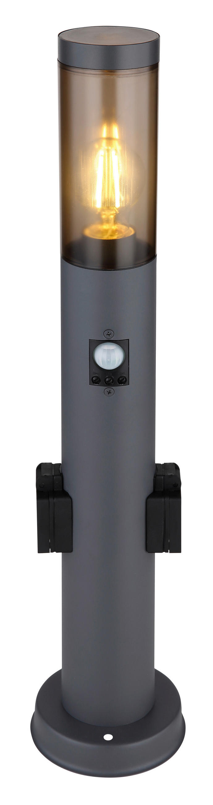 AUßENSTEHLEUCHTE 12,7/60 cm   - Anthrazit/Grau, Design, Kunststoff/Metall (12,7/60cm) - Globo