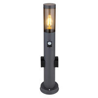 AUßENSTEHLEUCHTE 12,7/60 cm   - Anthrazit/Grau, Design, Kunststoff/Metall (12,7/60cm) - Globo