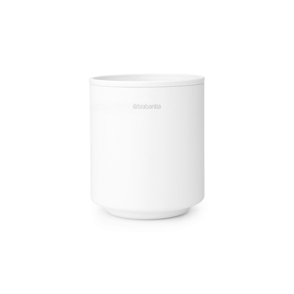 Brabantia Zahnputzbecher Mindset Weiß 8.1x9.4x8.1 cm