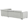 ECKSOFA Grau Struktur  - Schwarz/Grau, Design, Kunststoff/Textil (284/205cm) - Xora