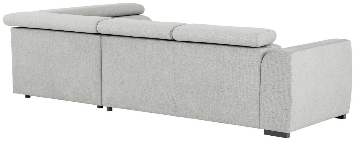 ECKSOFA in Struktur Grau  - Schwarz/Grau, Design, Kunststoff/Textil (284/205cm) - MID.YOU