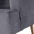 SESSEL in Cord Anthrazit  - Anthrazit/Buchefarben, Design, Holz/Textil (85/71/80cm) - Hom`in