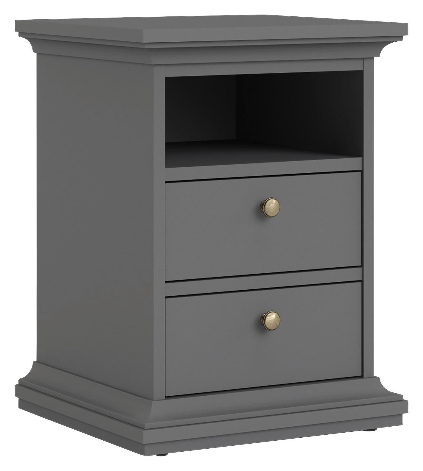 SÄNGBORD i grå  - mässingsfärgad/grå, Design, metall/trämaterial (43,6/58,8/40cm) - Best Price