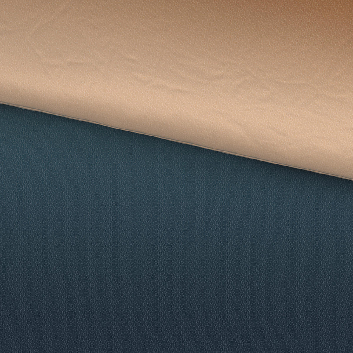 BETTWÄSCHE Satin 135/200 cm  - Blau/Beige, Design, Textil (135/200cm) - Novel