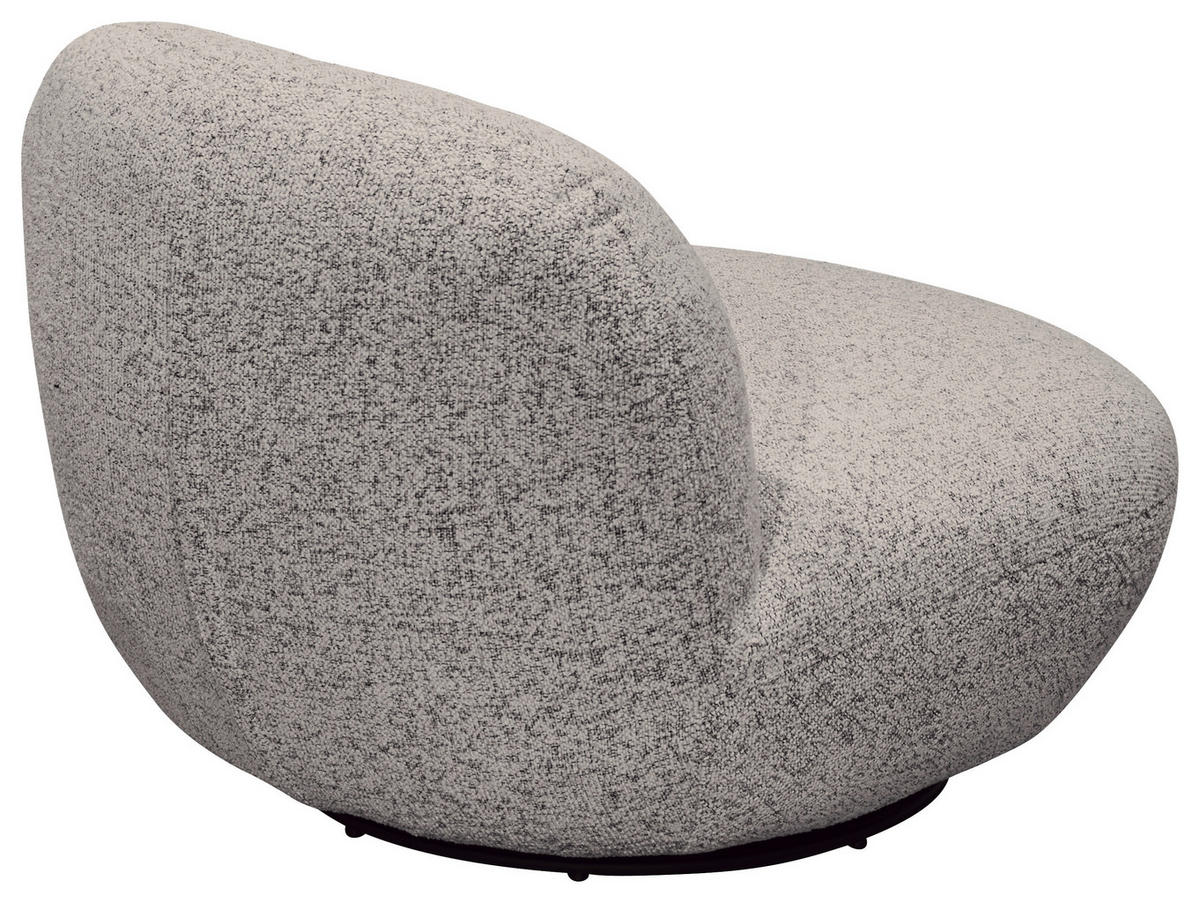 SESSEL in Webstoff Grau  - Schwarz/Grau, Modern, Textil/Metall (85/70/99cm) - MID.YOU