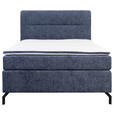 BOXSPRINGBETT 140/200 cm  in Blau  - Blau/Schwarz, Design, Textil/Metall (140/200cm) - Esposa