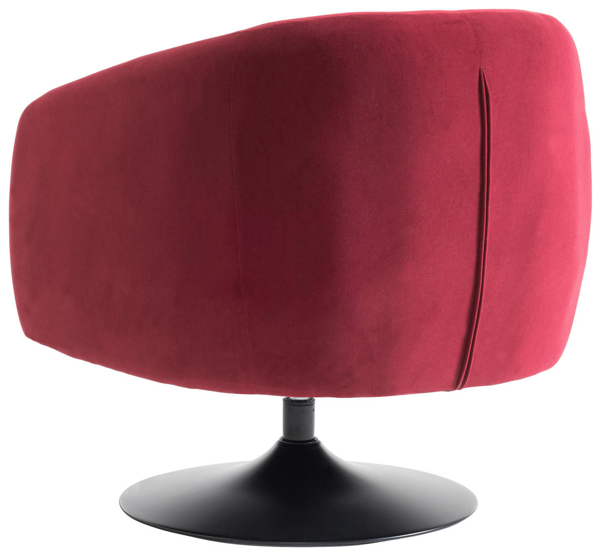 SESSEL Samt Dunkelrot    - Schwarz/Dunkelrot, Design, Textil/Metall (79/65/83cm) - Carryhome