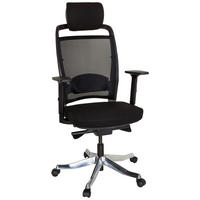 SNURRSTOL  i nätklädsel, flatväv svart  - silver/svart, Modern, metall/textil (68/120/55cm) - MID.YOU