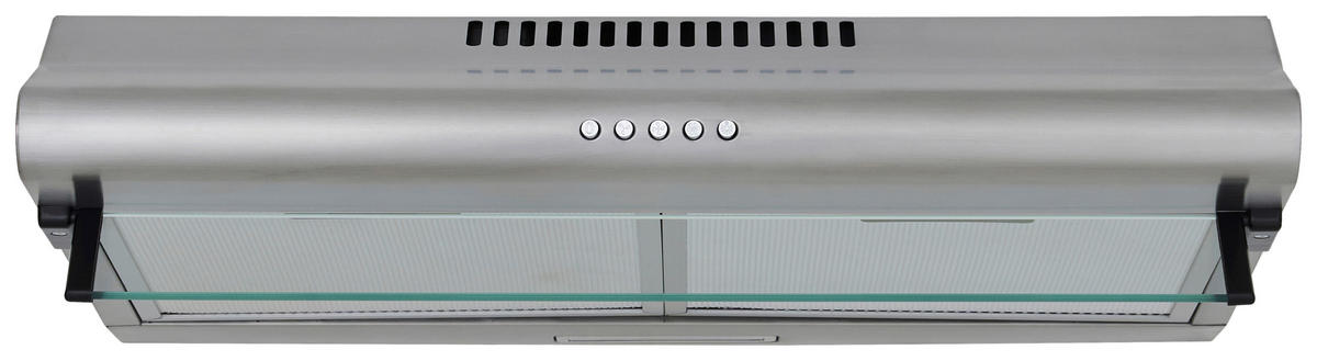 FLÄKTKÅPA CH1259IXCN  - stålfärgad, Trend, metall/glas (60/13/50cm) - Respekta