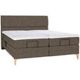 BOXSPRINGBETT 200/200 cm  in Braun  - Eichefarben/Braun, KONVENTIONELL, Holz/Textil (200/200cm) - Voleo