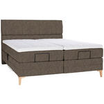 BOXSPRINGBETT 180/200 cm  in Braun  - Eichefarben/Braun, KONVENTIONELL, Holz/Textil (180/200cm) - Voleo