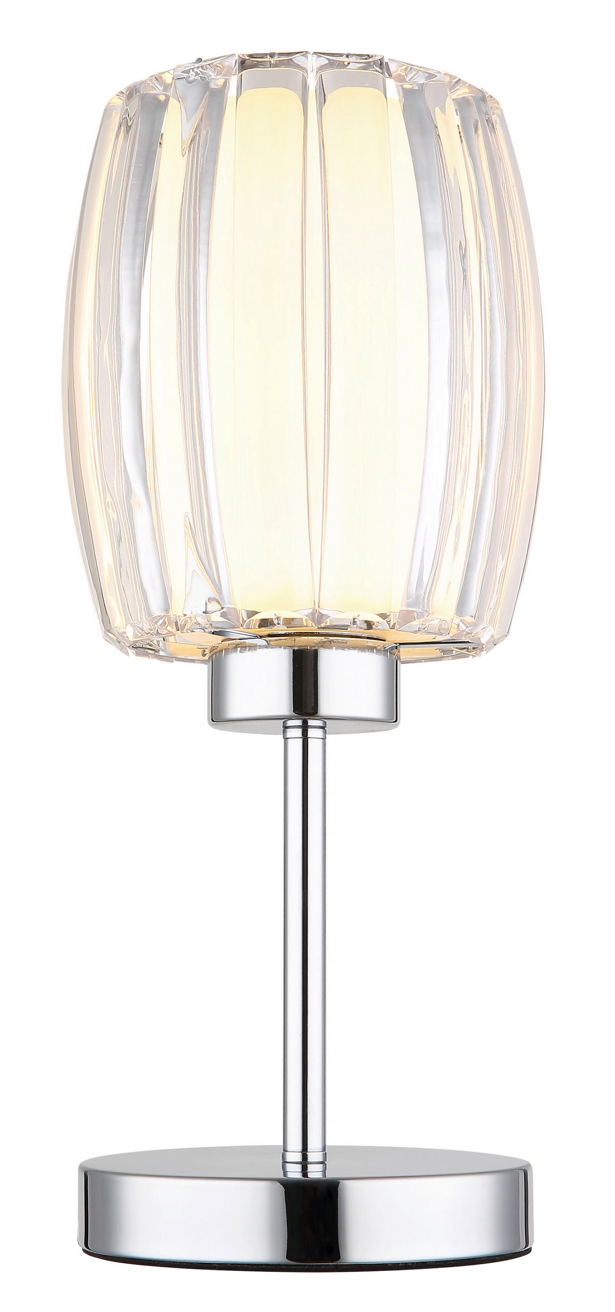 STOLNÍ LAMPA, E27, 18/40 cm  - černá/čiré, Design, kov/textil (18/40cm) - Globo