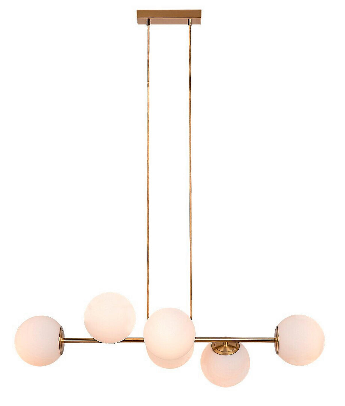 VISEČA NIHALNA SVETILKA  Kiara  91/90 cm          E27 - zlate barve/bela, Design, kovina/steklo (91/90cm)