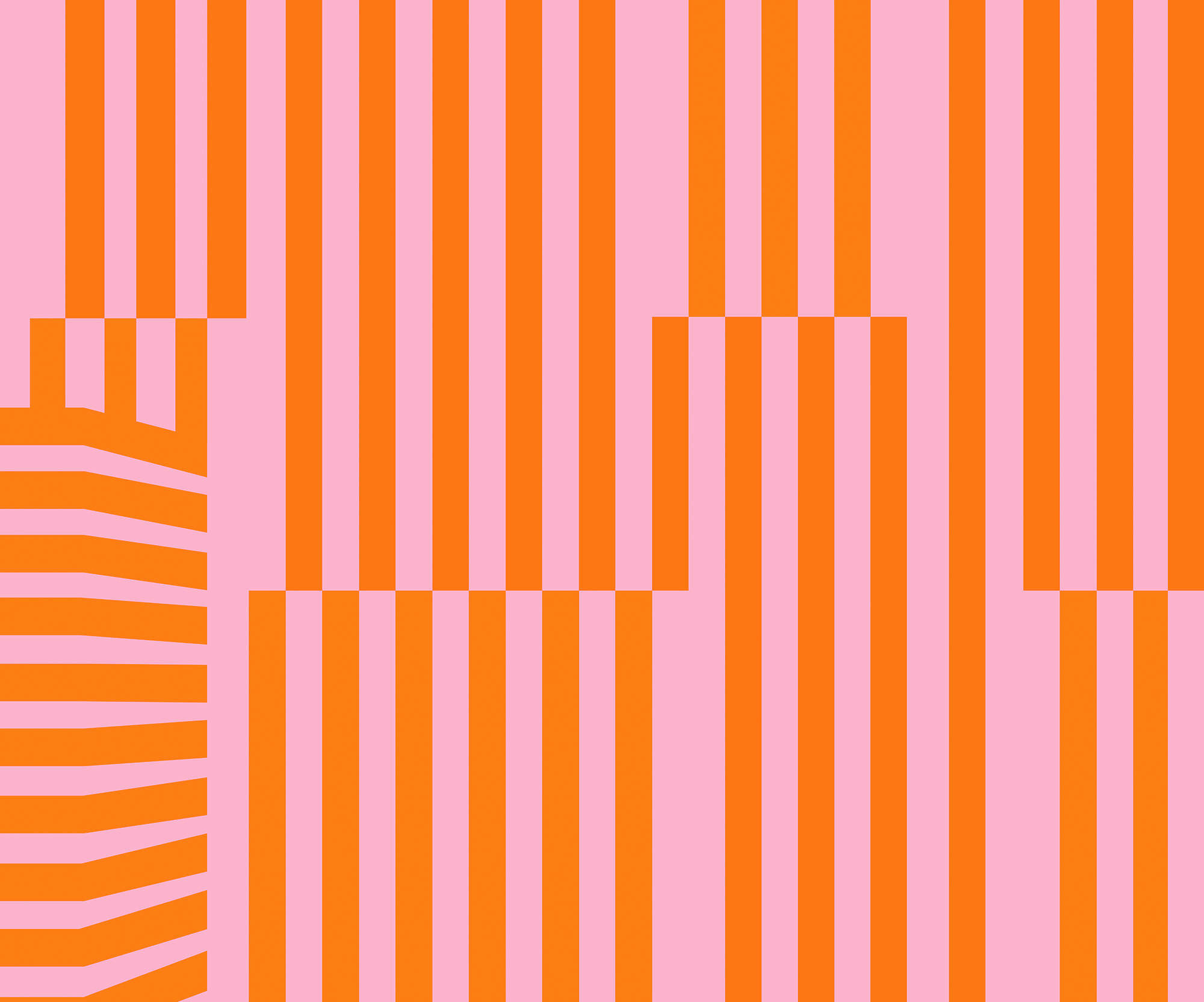 VLIESTAPETE MAXIMAL MINIMALISM  - Orange/Rosa, LIFESTYLE (300/250cm) - Komar