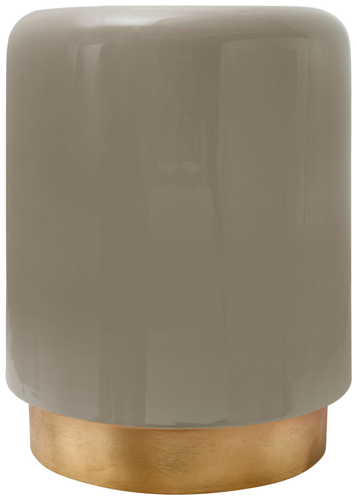 BEISTELLTISCH Taupe, Goldfarben rund  - Taupe/Goldfarben, Design, Metall (35/44,5cm) - Kayoom