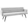 SITZBANK 216/86/68 cm Cord Grauweiß Metall  - Grauweiß/Schwarz, Design, Textil/Metall (216/86/68cm) - Dieter Knoll
